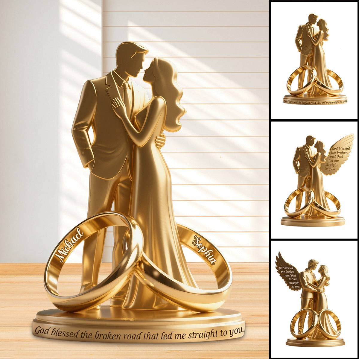 Couple Gift Couple Rings Personalized Couple Shaped Acrylic Plaque