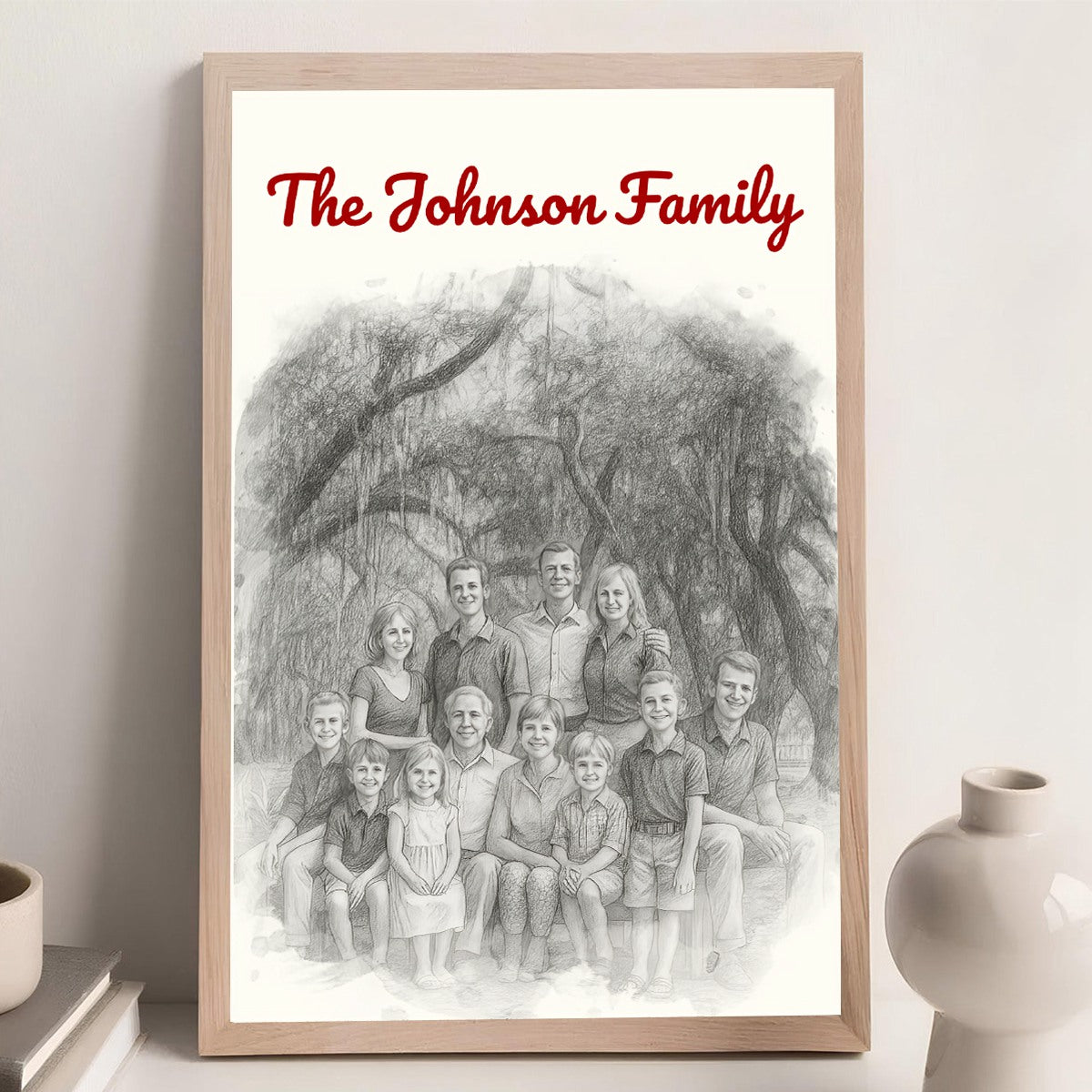 Celebrate Family Love With A Custom Photo Portrait - Personalized Canvas Poster