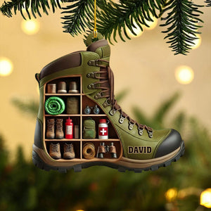 Give The Gift Of Adventure, Essential Gear, Personalized Acrylic Ornament, Gift For Campers And Hikers