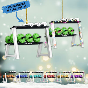 Personalized Gym Ornament, Christmas Fitness Lover Workout Gift for Him