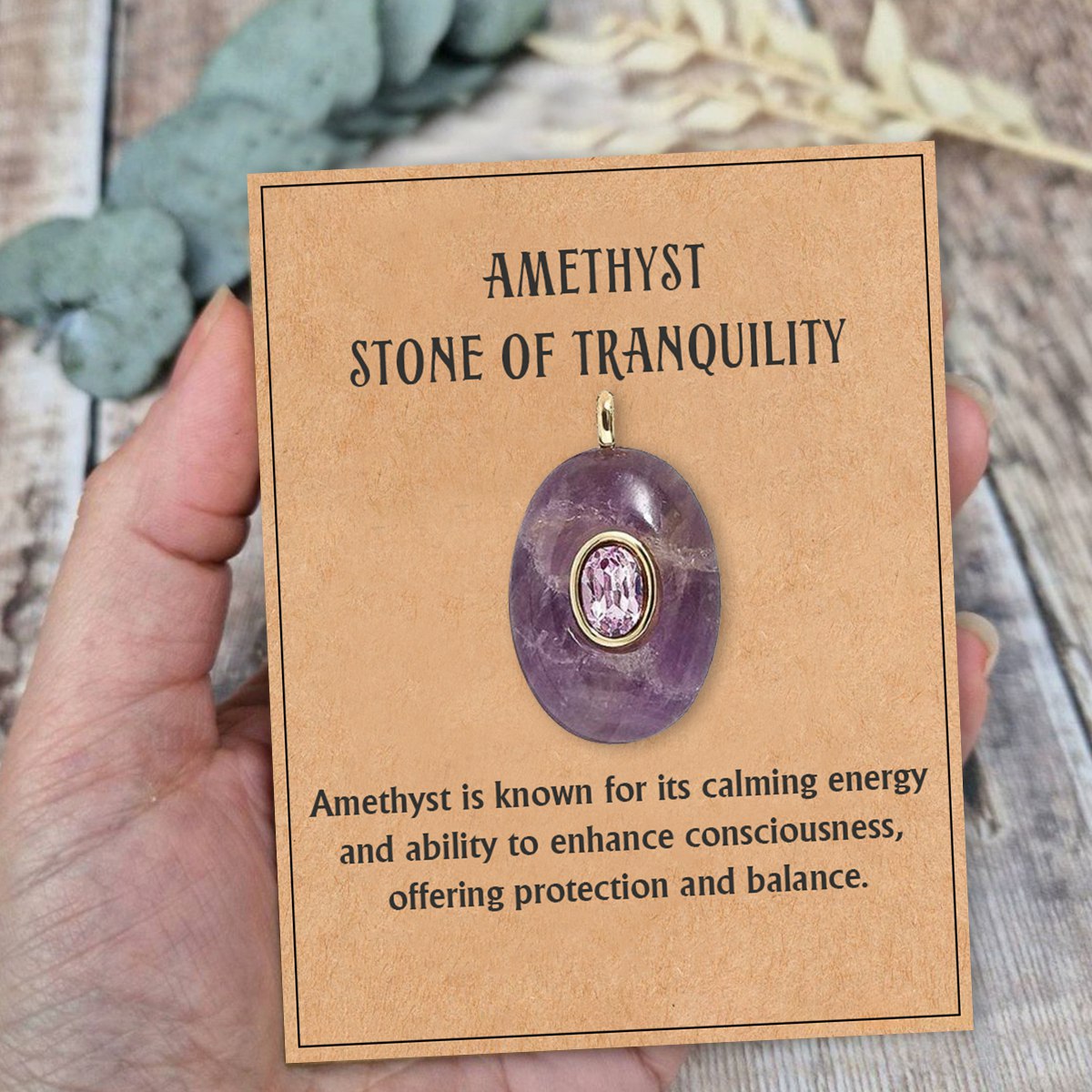 Natural Stone Precious Pendant Necklace