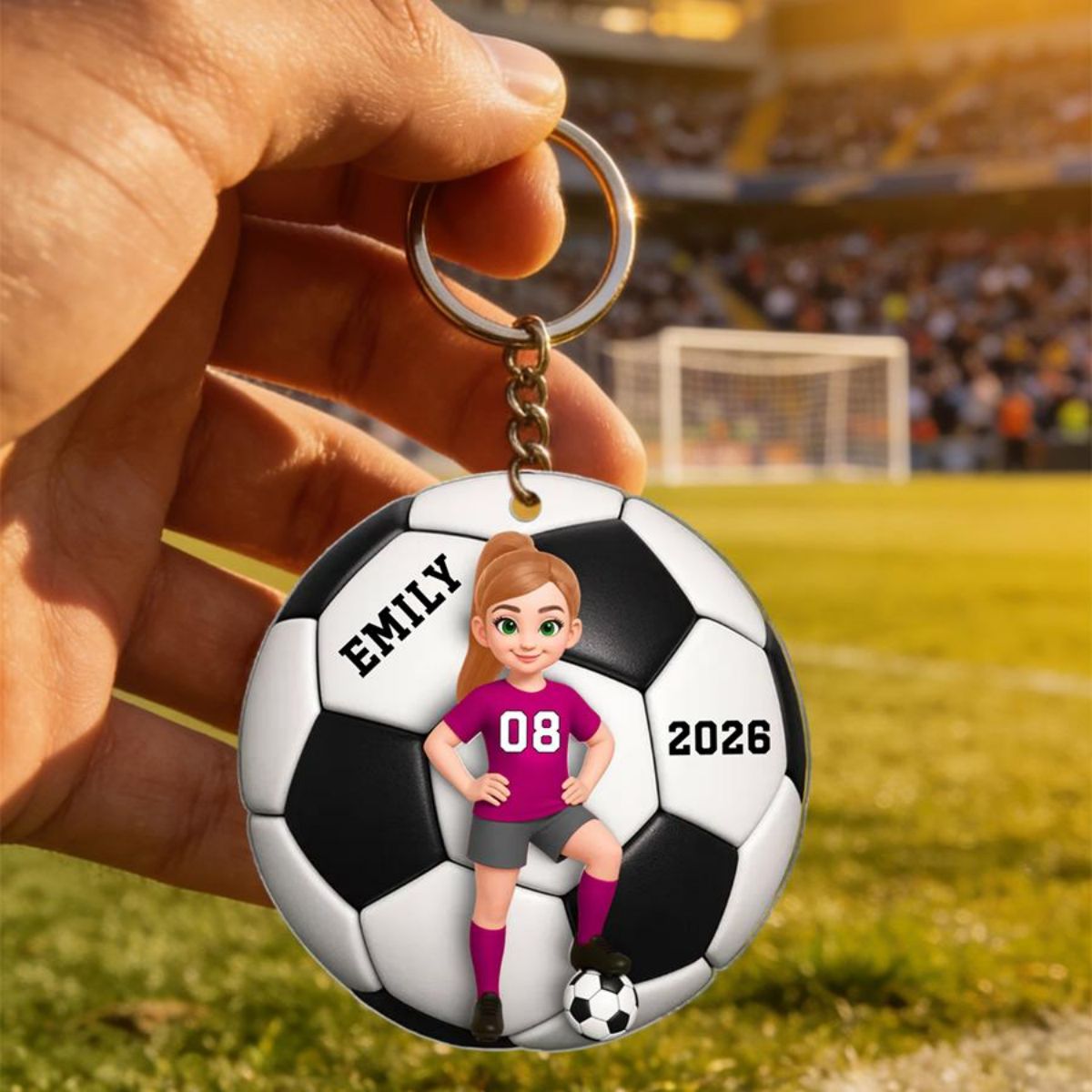 Soccer Girl Boy - Personalized Acrylic Keychain Gift For Daughter, Son, Soccer Lover