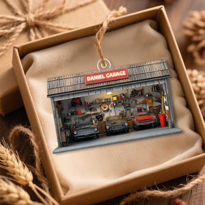 Personalized Auto Garage Acrylic Ornament – Custom Mechanic Gift & Repair Shop Decor