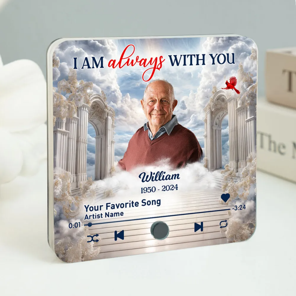 Memorial Heaven Gate Sky Personalized Music Fridge Magnet