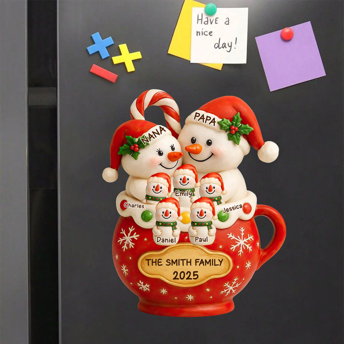 The Year We Became Happy Family - Personalized Custom Decal Gift