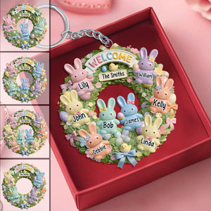 Easter Family - Personalized Family Custom Acrylic Keychain