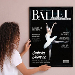 Ballet Dancer Magazine Cover Canvas, Personalized Dance Gift For Ballet Dancers, Elegant Dance Wall Art, Ballet Dancer Gifts