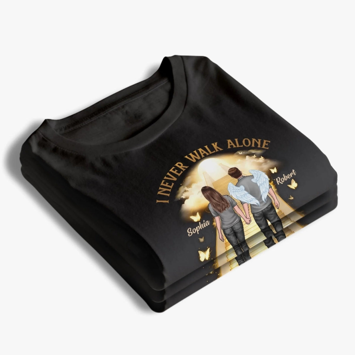 I Never Walk Alone - Memorial Personalized T shirt Gift For Family Members