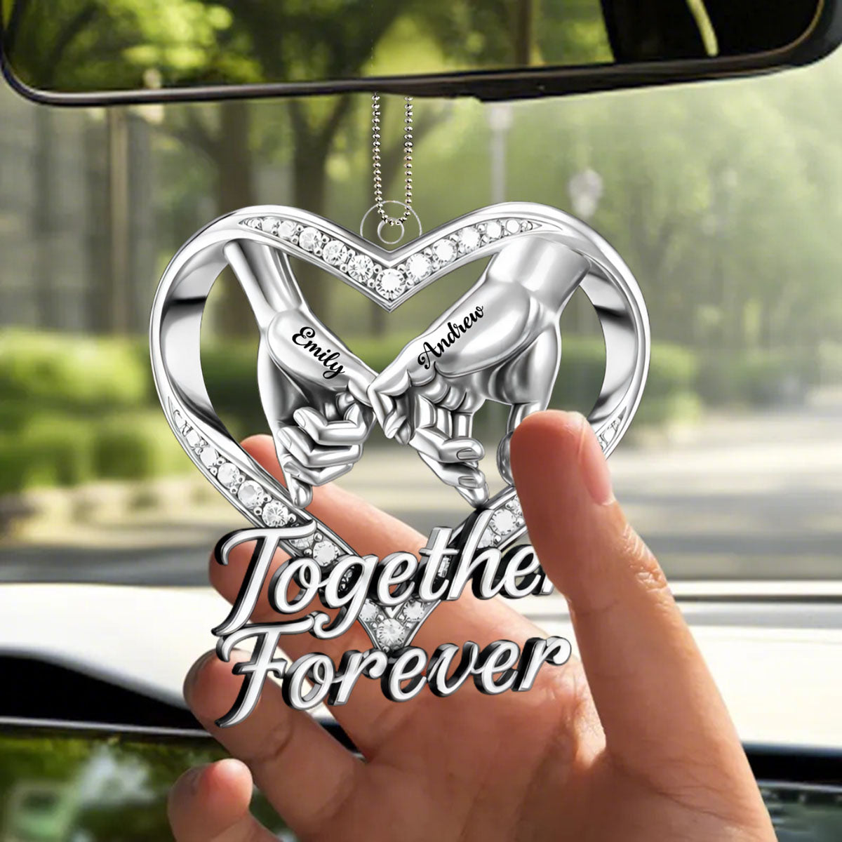 Custom Acrylic Car Ornament - Personalized Anniversary Wedding Gifts For Husband And Wife, Him And Her - You Make My World Soft