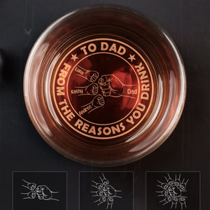 Personalized Engraved Beer Cup - To Dad From The Reasons You Drink
