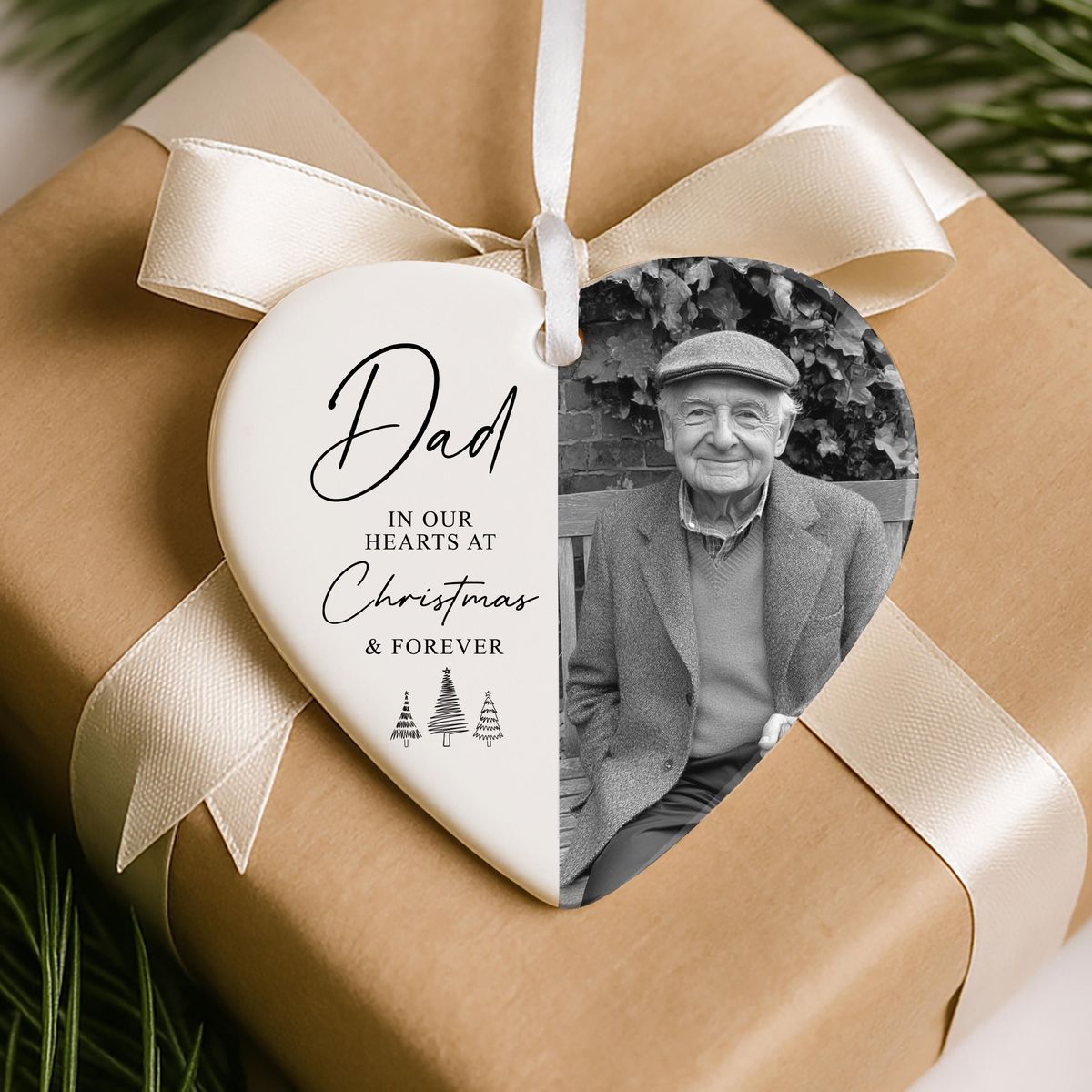 Personalized Photo Memorial Christmas Ornament – In Loving Memory Remembrance Keepsake | Sympathy Gift For Loss Of A Loved One