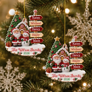 "Family Christmas" – Personalized Acrylic Ornament | Holiday Keepsake For Families