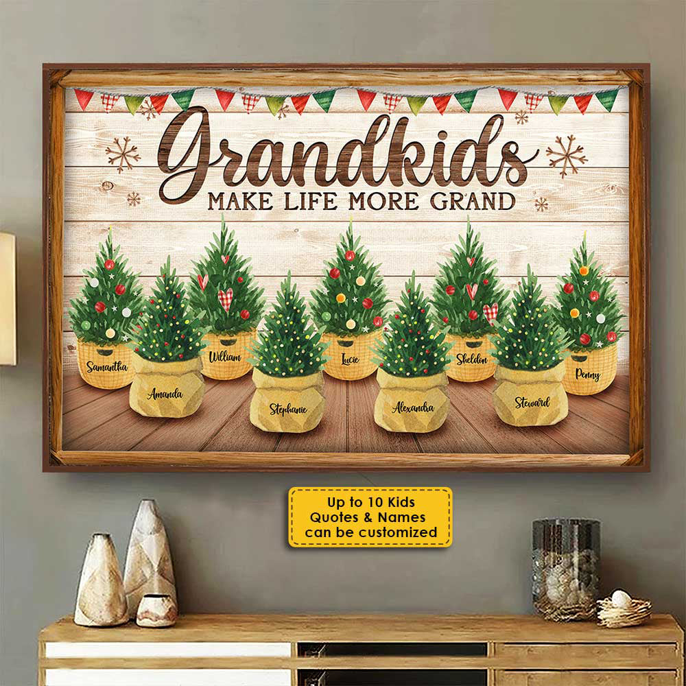 The Greatest Joy Of All – Personalized Horizontal Canvas| Custom Family Keepsake Gift For Grandparents
