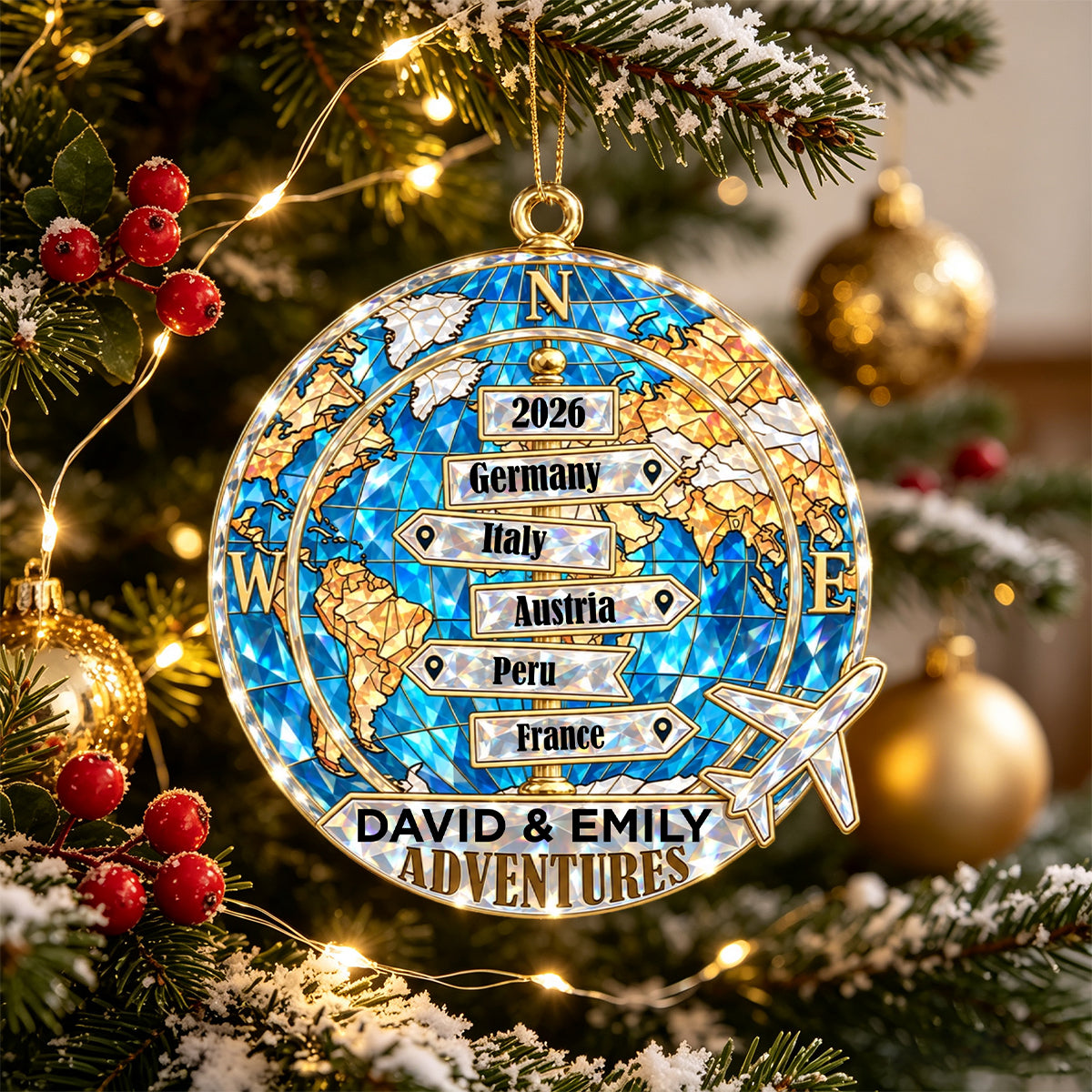 Destination Of All Year - Personalized Custom Shape Crystal Effect Ornament