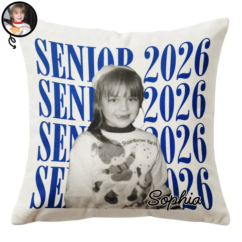 Graduation Gift For Seniors – Custom Photo Vintage Portrait Pillow | Personalized Keepsake