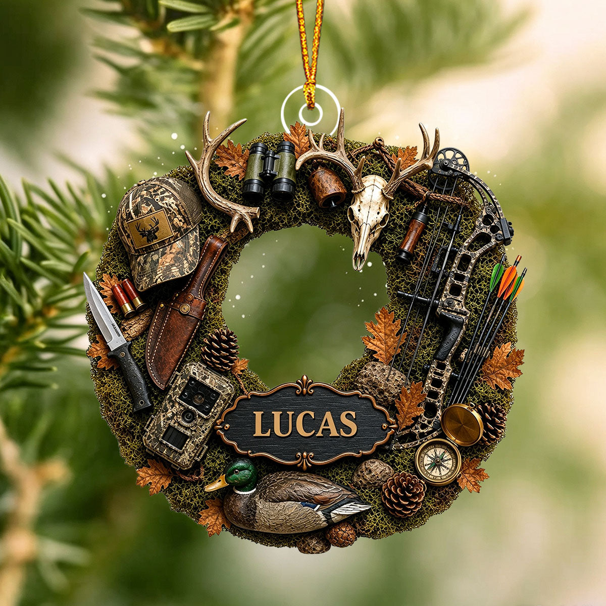 "Hunting Is A Way Of Life" – Personalized Christmas Acrylic Hanging Ornament | Gift For Hunting Lovers