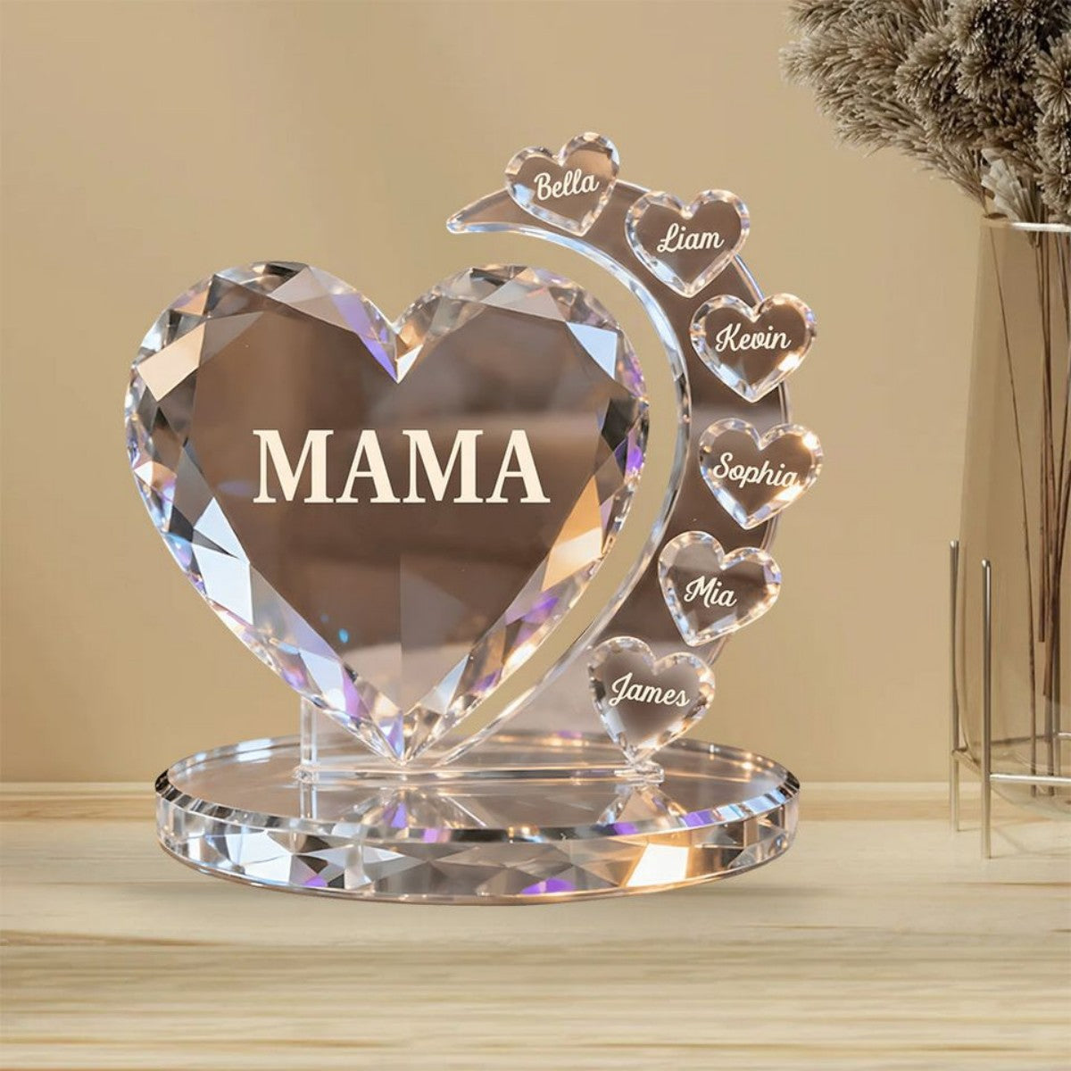 For the Mom Who Deserves It All – Personalized Custom Shaped Acrylic Plaque