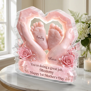 Custom Acrylic Plaque - Personalized Baby Shower, Gender Reveal Gifts For New Moms, New Parents