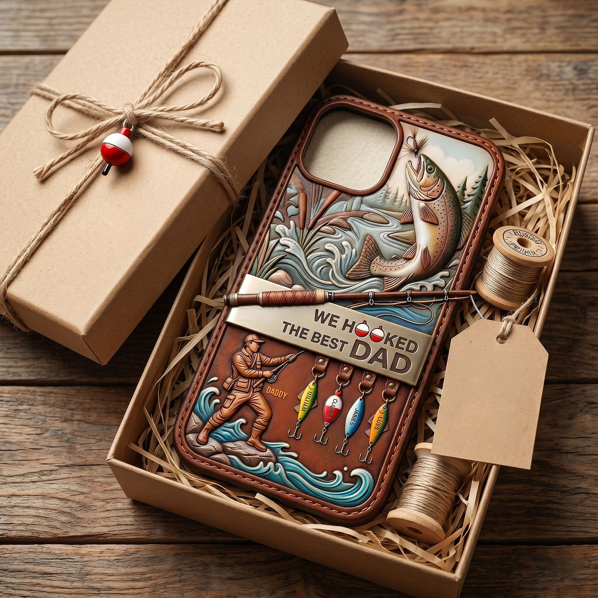 Personalized "Reel Cool Fishing Dad" Phone Case – A Cool Gift For Dads Who Love Fishing