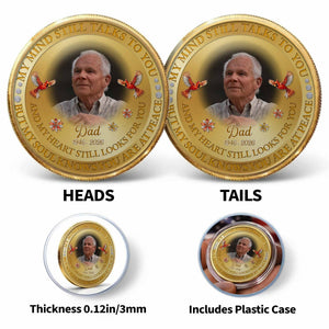 My Mind Still Talks To You Mom, Personalized Custom Commemorative Coin, Family Gift