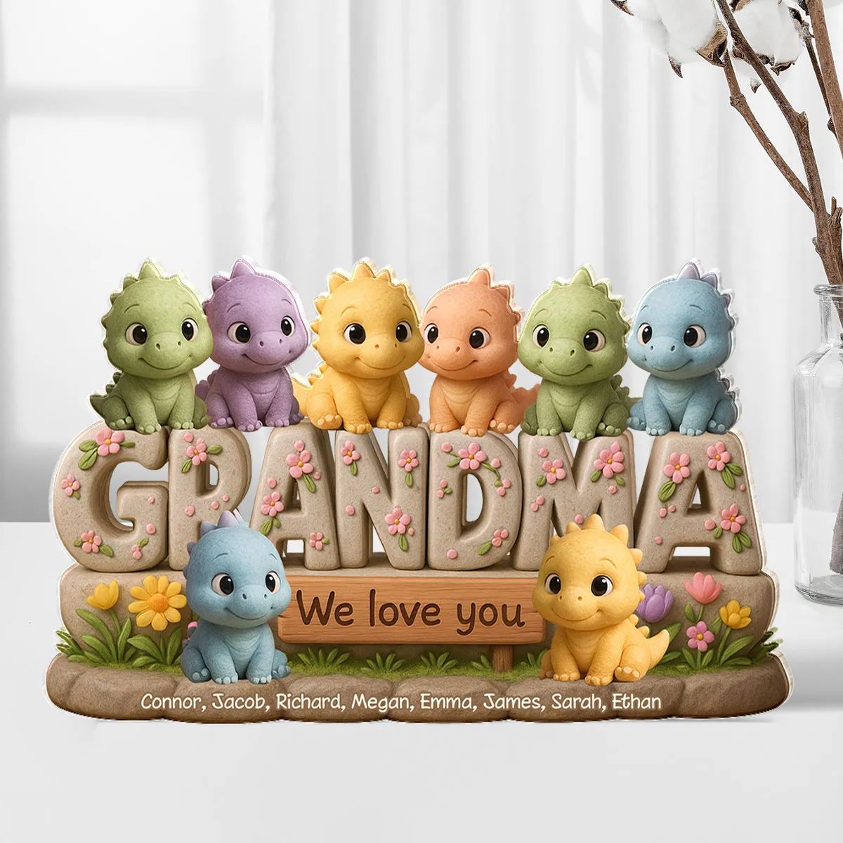Grandmasaurus Custom Shaped Personalized Acrylic Block Plaque