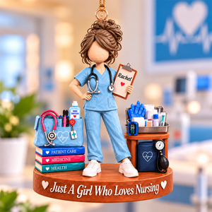 Personalized "Just A Girl Who Loves Nursing" Acrylic Ornament – Custom Name Keepsake Gift For Nurses