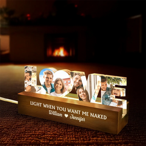 Custom Photo From Our First Kiss Till Our Last Breath - Personalized Custom Shaped LED Light