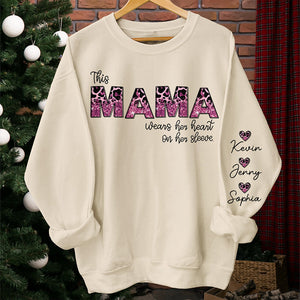 "Behind Every Great Kid Is A Mom" – Personalized Unisex Sweatshirt With Sleeve Design | Gift For Mom & Grandma