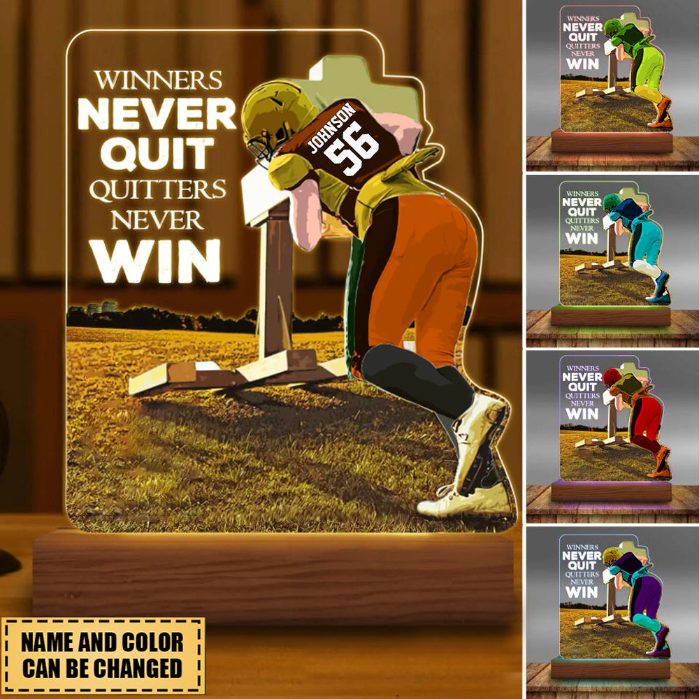 Custom Personalized Football Led Night Light - Gifts For Football Lover