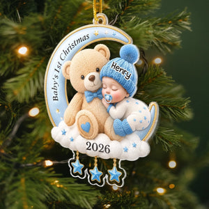 Personalized "Welcome Little One" First Christmas Ornament – Baby Shower Gift For New Parents