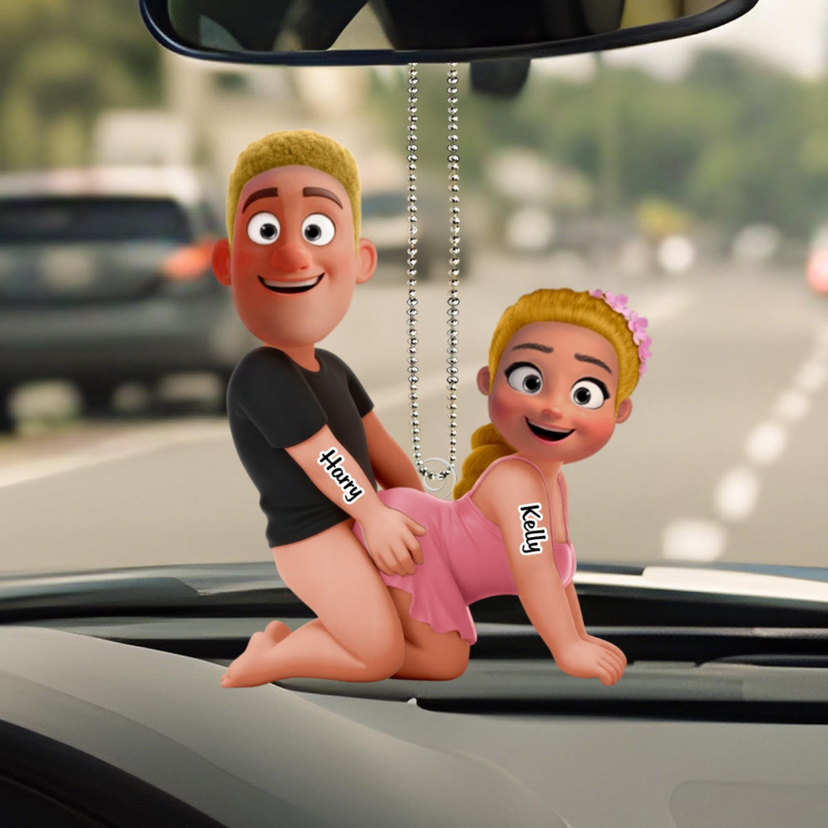 Naughty Personalized Couple Acrylic Ornament - Gifts For Couple