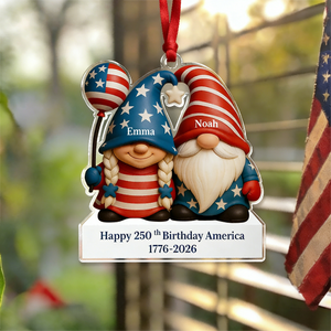 Couple Happy 250th Anniversary American Personalized Acrylic Ornament