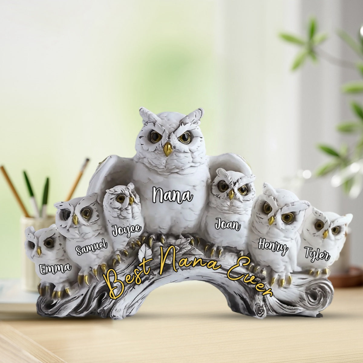 Best Owl Mom Ever - Personalized Mother Custom Acrylic Plaque