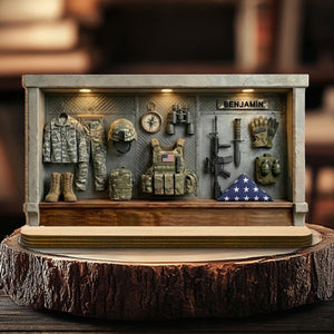 A Tribute To The Brave, Personalized Wood Plaque, Gift For Veterans