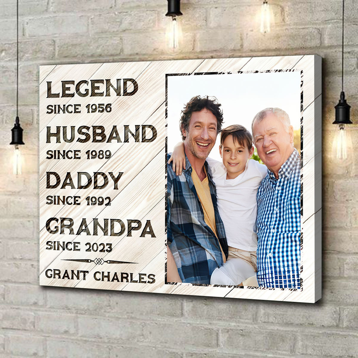 Legend Husband Daddy Grandpa Customized Canvas Poster – Unique Father’s Day Gift