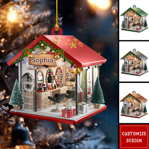 Personalized Hair and makeup salon Ornament