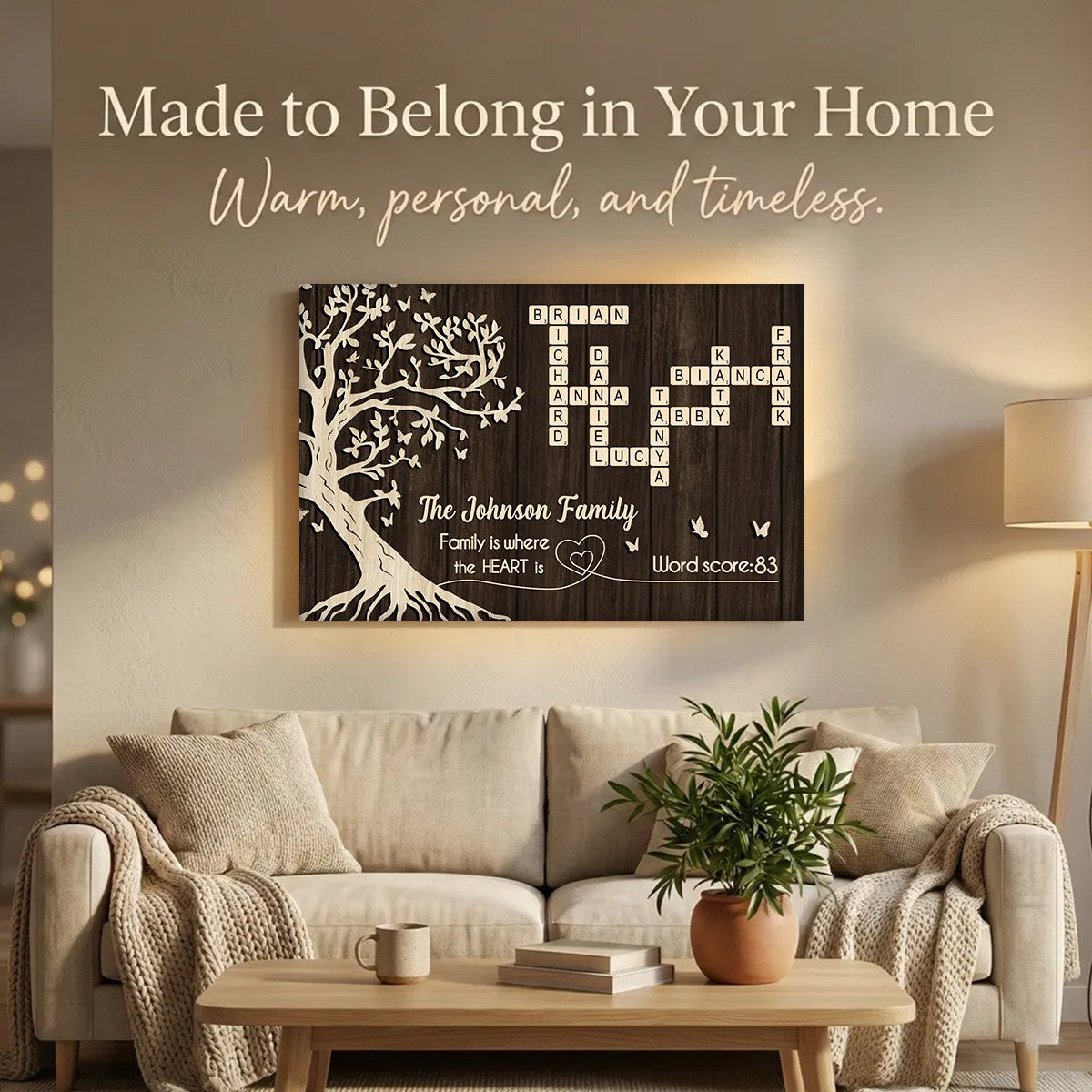 Family is Where the Heart is - Personalized Poster - Sentimental Gift for Loved Ones