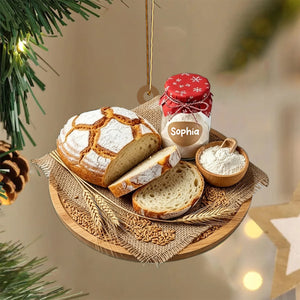 Personalized Name Sourdough Bread Christmas Ornament,Baker Gift