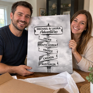 Traveling Adventure Gifts For Couples Love Travel Personalized Canvas Print Wall Art Home Decoration