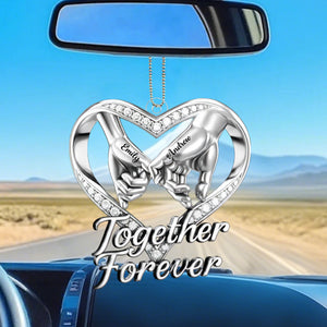 Custom Acrylic Car Ornament - Personalized Anniversary Wedding Gifts For Husband And Wife, Him And Her - You Make My World Soft