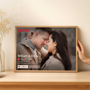 Couple Romantic Love Story - Personalized Custom Canvas Photo Poster