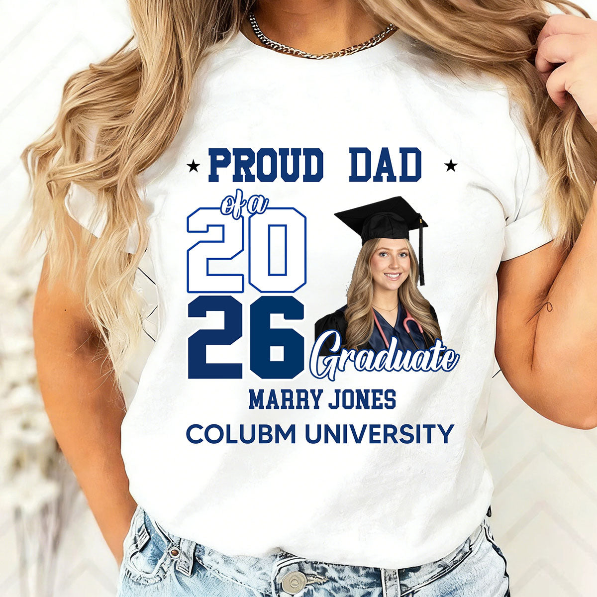 Proud Mom Of A Graduate 2026 - Personalized Custom Shirt