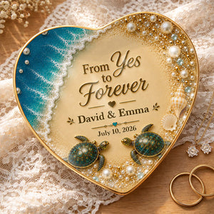 "From Yes To Forever" – Personalized Jewelry Dish | Gift For Couples