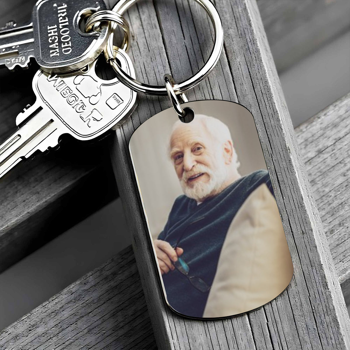 I'm Not A Widow, I'm A Wife To A Husband With Wings - Personalized Stainless Steel Keychain, Photo Gift For Widows