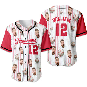 Custom Photo Baseball Jersey – Personalized Sport Lovers Shirt With Team Name