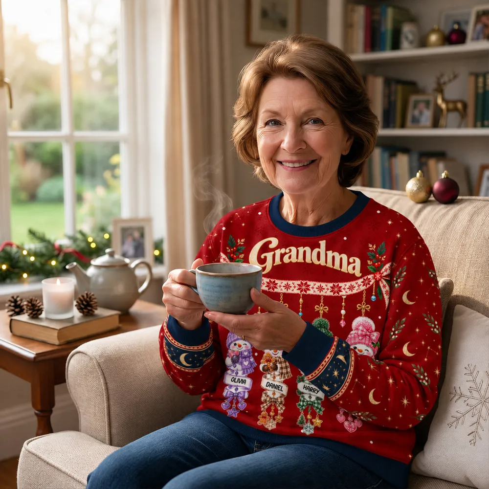 Grandma's Little Snowmen – A Personalized Christmas Sweatshirt Made Just For Her