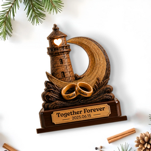 "Together Through Life" – Personalized Wood Plaque With Flat Base | Gift For Couples