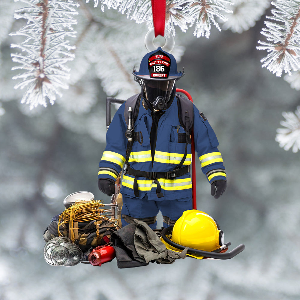 Personalized Firefighter Christmas Ornament Gifts For Firefighter