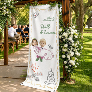 Personalized Wedding Welcome Sign – Custom Couple Photo Decor & Favors