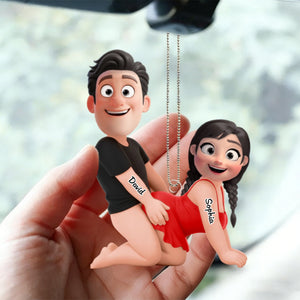 Naughty Personalized Couple Acrylic Ornament - Gifts For Couple